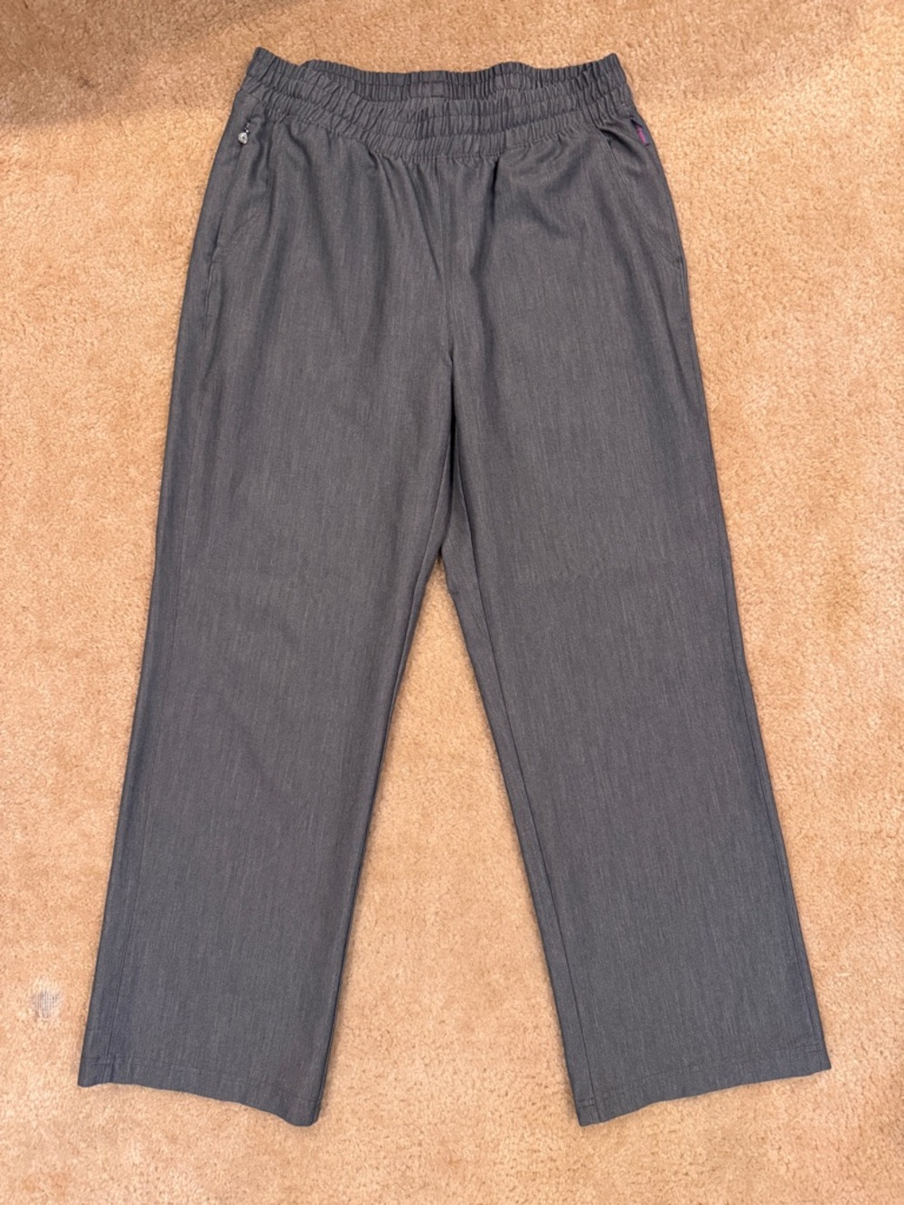 Charcoal high waisted wide leg scrub pants